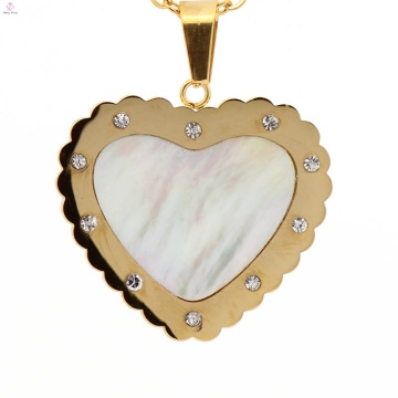 Estilo moderno pingentes de coração prata ouro novo 316l charme pingente